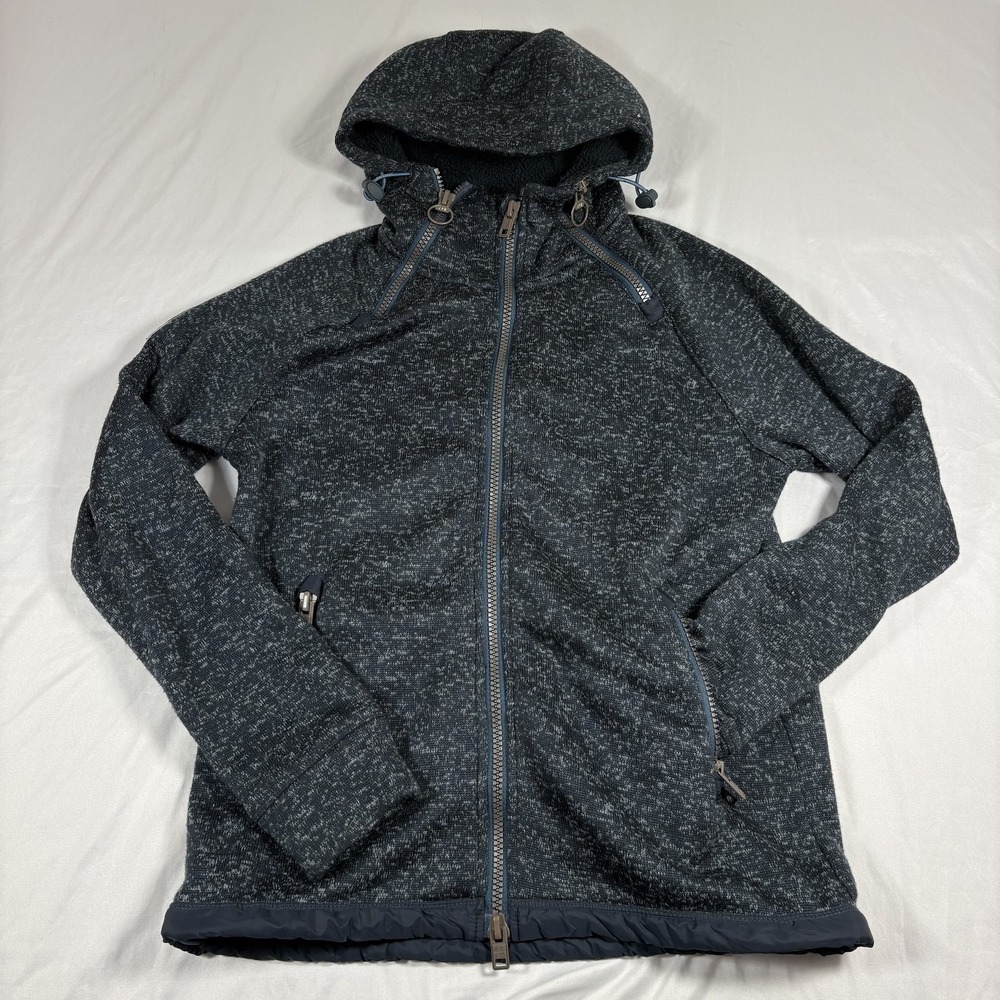 Superdry Storm Full Zip Mens XL Hoodie Charcoal Gray Fleece Lined Double Zip